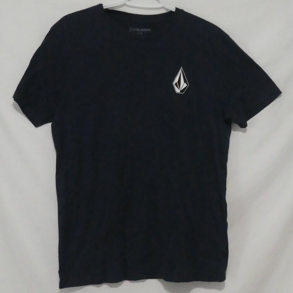 VOLCOM | medium | Navy Short Sleeve Tee | Logo On Front and Back
